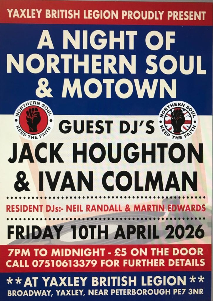 Yaxley British Legion Soul Motown Night