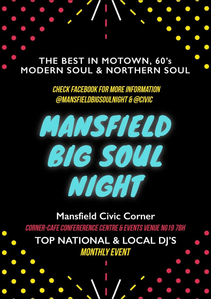 Mansfield Big Soul Night With Guest Dj Billy Backdrop