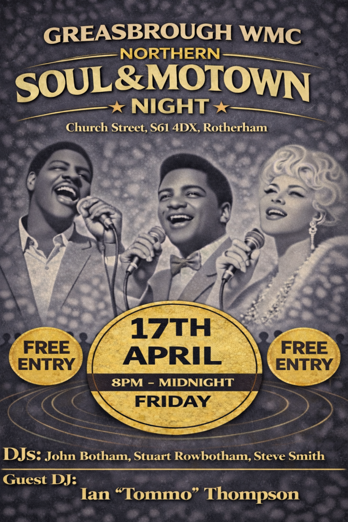 Greasbrough Wmc Northern Soul And Motown Night