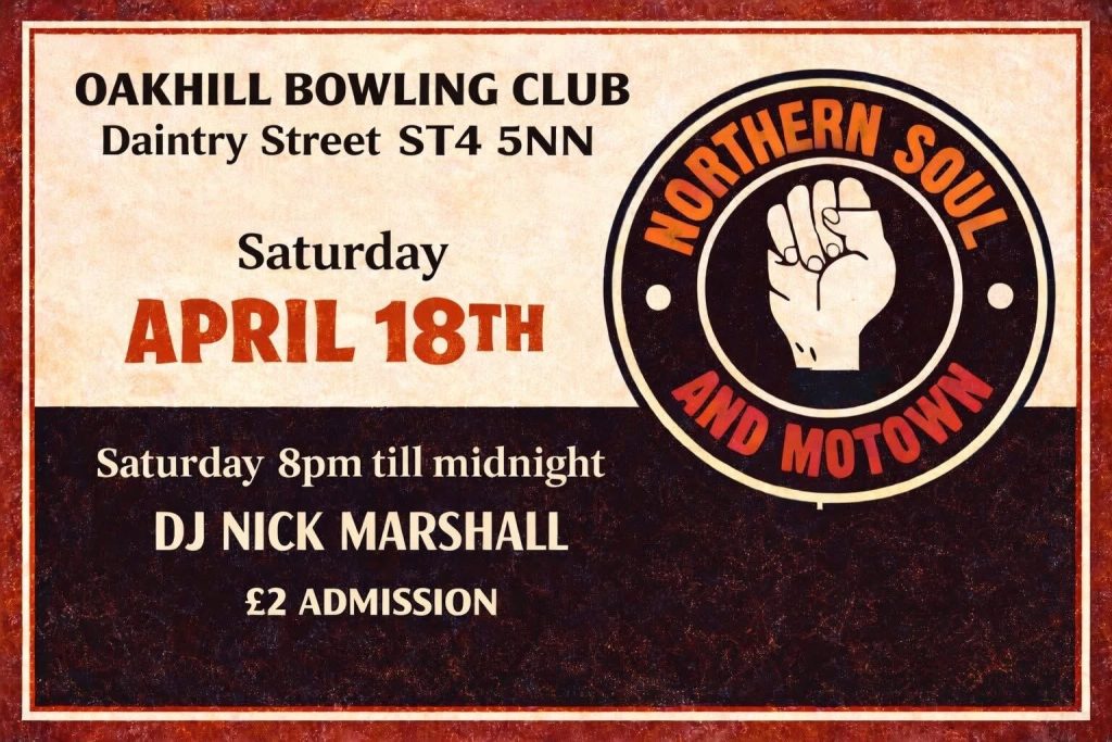 Oakhill Bowling Club Soul And Motown Night