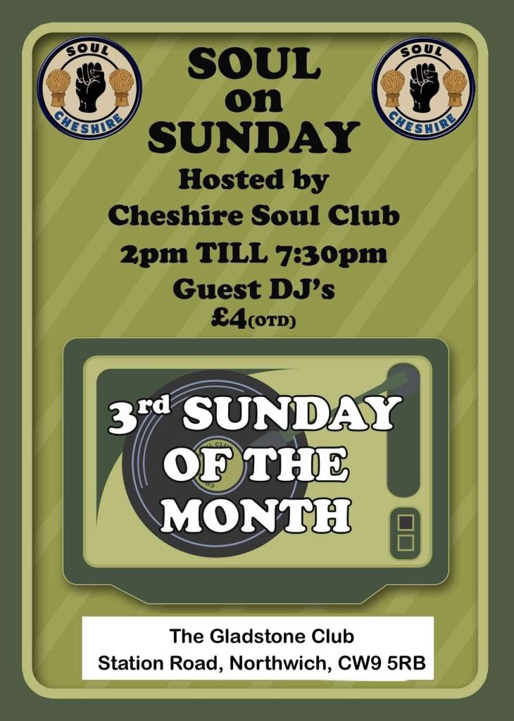 Cheshire Soul Club Sunday Soul Sessions A The Gladstone Club