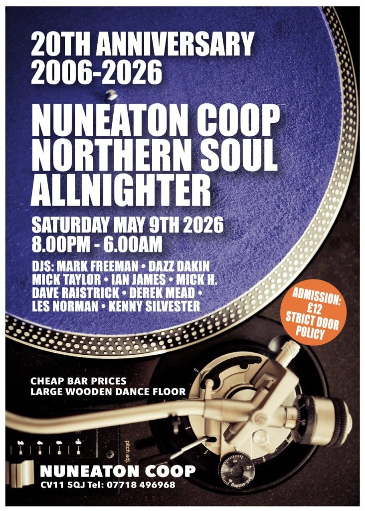 Nuneaton Coop 20th Anniversary Northern Soul Allniter