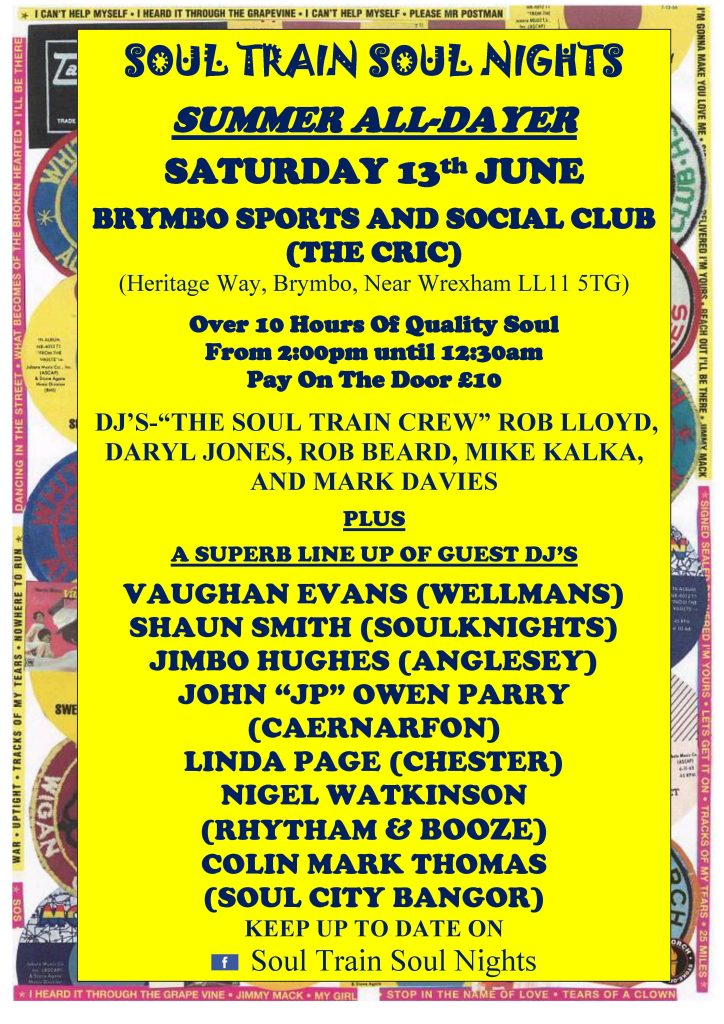Wrexham Soul Train Summer Alldayer