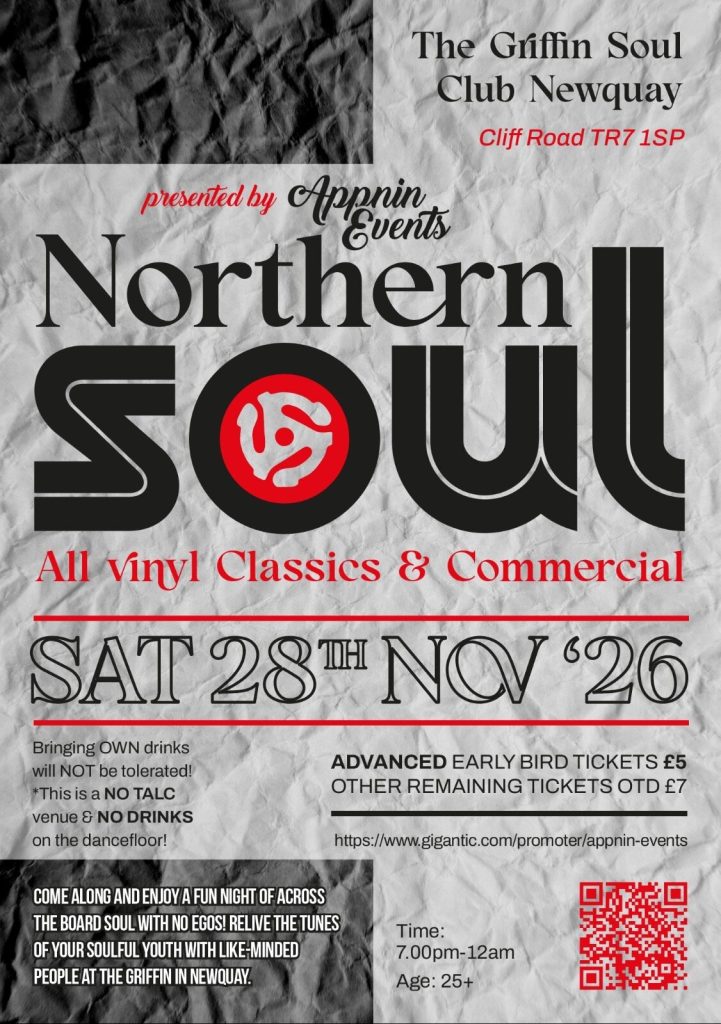 The Griffin Soul Club Newquay A Night Of Northern Soul